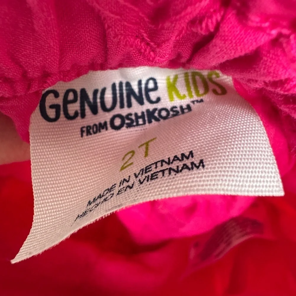 OshKosh B'gosh 2T Girls Hot Pink Eyelet Casual Pants